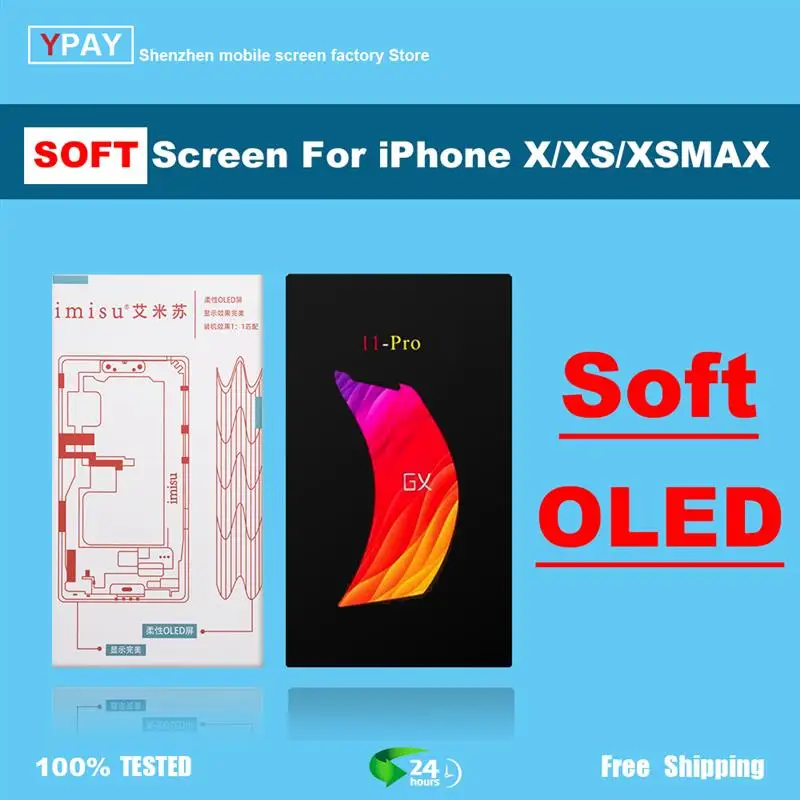 

, SOFT OLED For iPhone X Xs XSMAX 11PRO LCD Display Touch Screen Digitizer Assembly Tested No Dead Pixel Replacement LCDs +