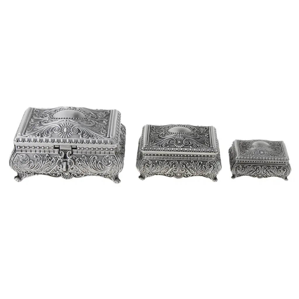 

Embossed Treasure Box Jewelry Storage Showcase Case