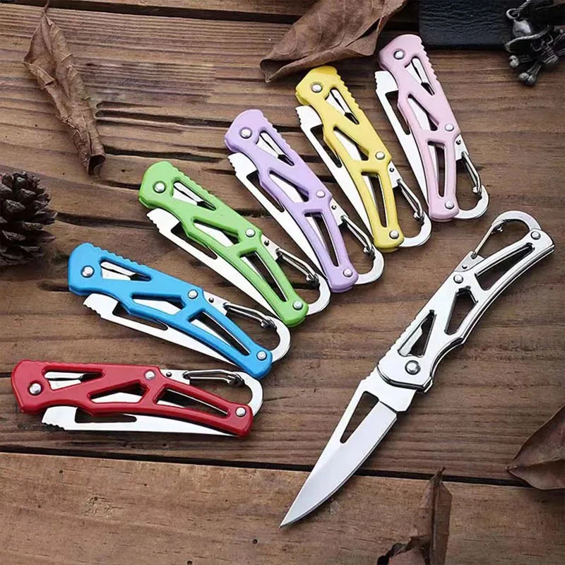 

NEW Stainless Steel Blade Shaped Knife Outdoor Camping Self Defense Emergency Survival Knife Tool Folding Portable Key Knife