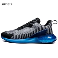 mens running sneakers fashion fly knitting mesh breathable tpu popcorn soft sole casual sport shoes easy matching jogging shoes
