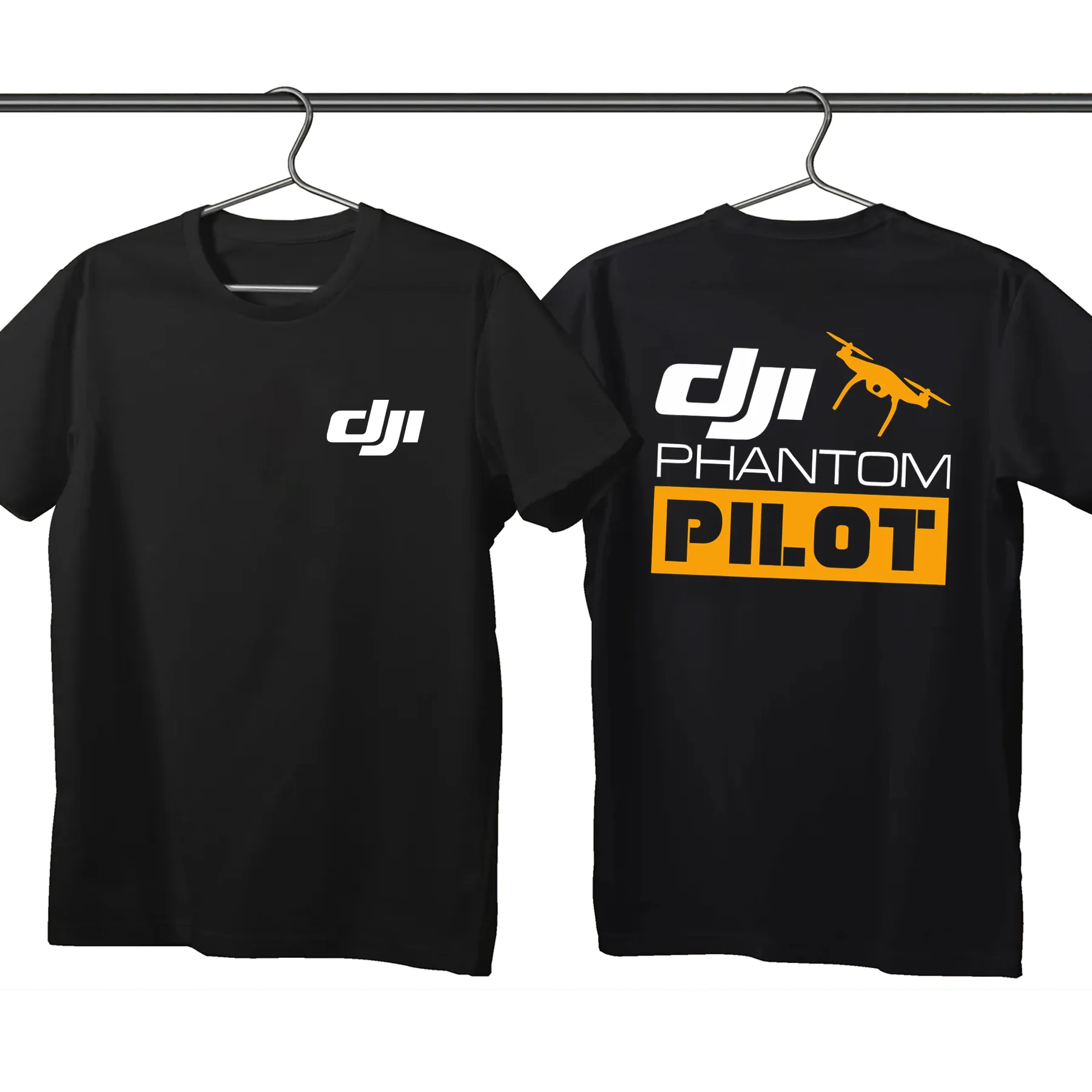 

Amazing Tees Men Dji Phantom Pilot T Shirt Double-sided Casual Oversized T-shirt Male T-shirts Graphic Short Sleeve S-3XL