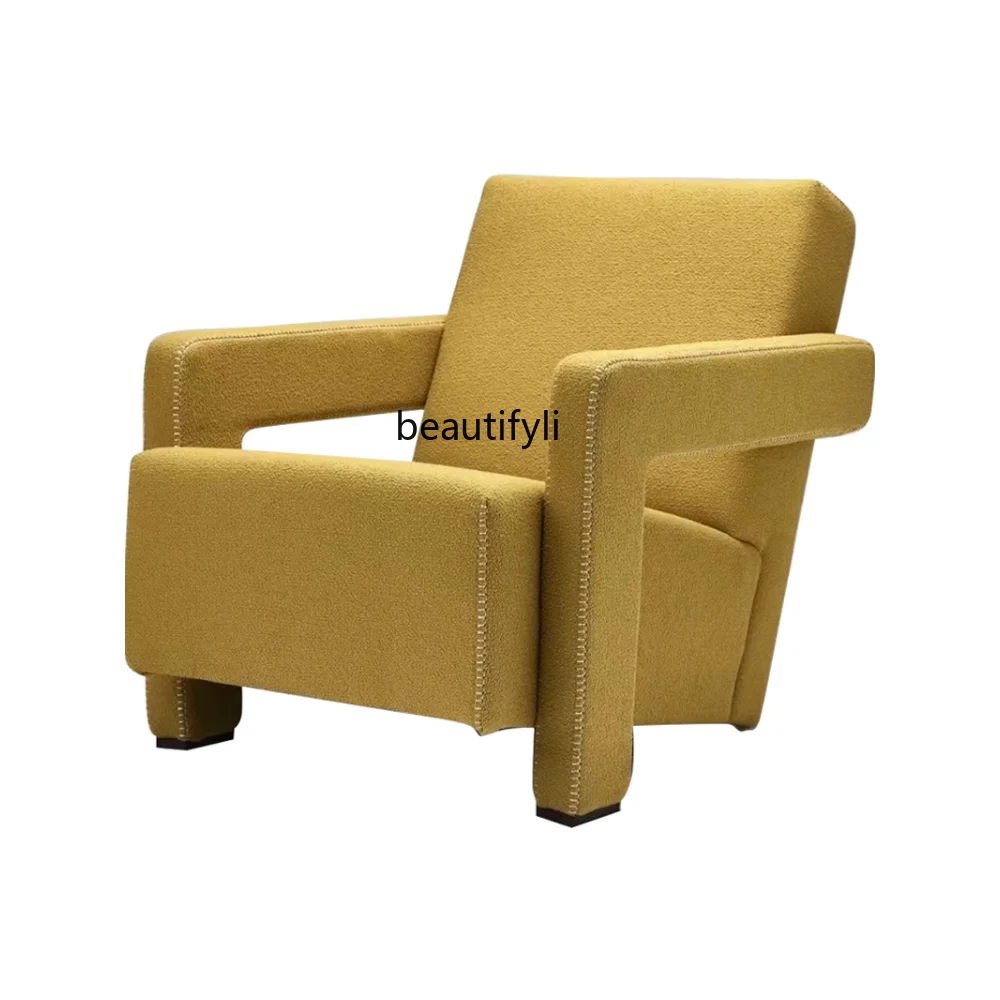 yj Italian Single-Seat Sofa Chair French Chair Middle Ancient Living Room Armchair