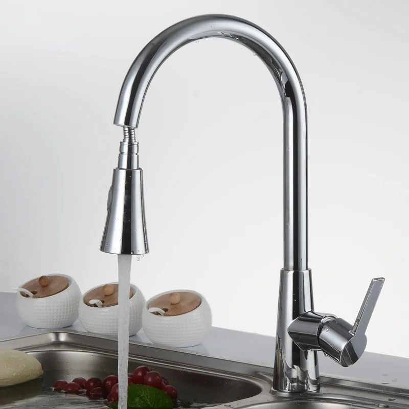 

Кухонный смеситель для раковины Выдвижная головка для душа медный смеситель для горячей и холодной воды выдвижной кухонный смеситель