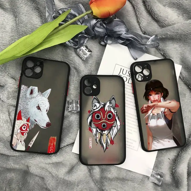 

Princess Mononoke Japan anime Phone Case matte transparent For iphone 11 12 13 7 8 plus mini x xs xr pro max cover