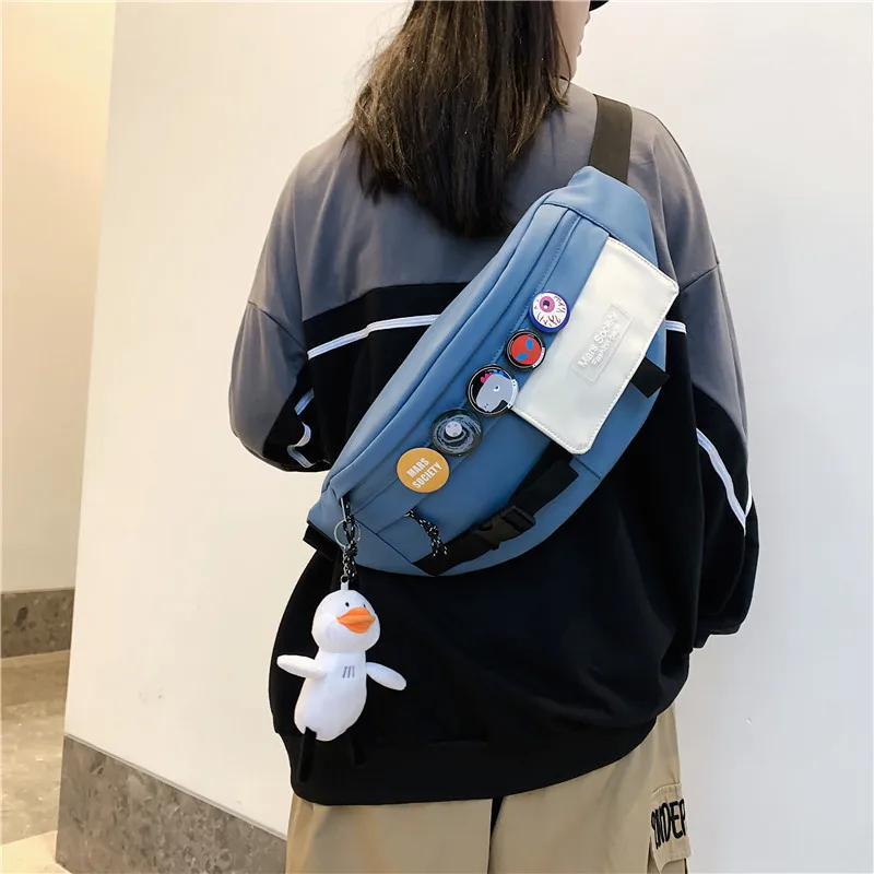 

Нагрудная сумка для мужчин и женщин, нейлоновая сумка через плечо для телефона, 2022, большая корейская Спортивная модная поясная сумка, сумки...