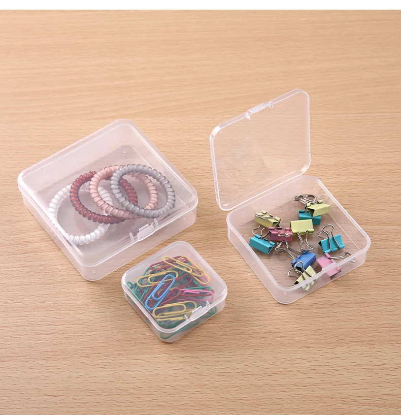 Mini Boxes Rectangle Clear Plastic Jewelry Storage Case Container Packaging Box for Earrings Rings Beads Collecting Small Items