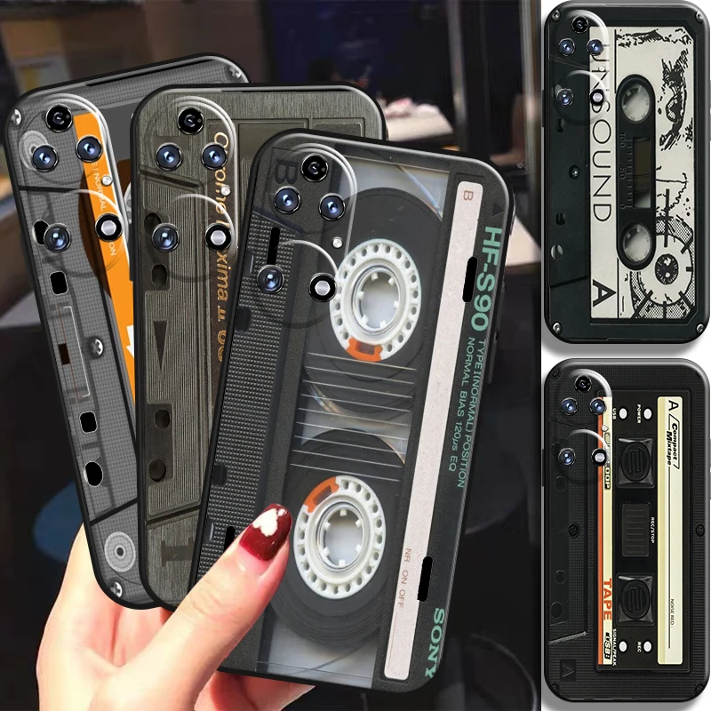 

Retro Vintage Old Cassette Tape For Huawei P50 P40 P30 P20 Pro Lite 5G P Smart Z 2019 2021 Phone Case Coque Funda Ultra-Thin