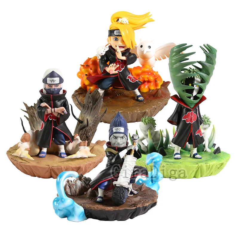 

Naruto Akatsuki Deidara Zetsu Kakuzu Hoshigaki Kisame PVC Statue Figure Collectible Model Toy