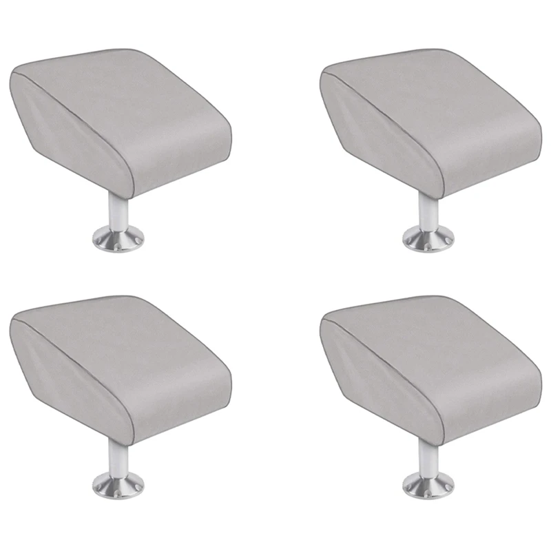 

4X Boat Folding Seat Cover Waterproof Heavy-Duty Trailerable Fishing Chair Cover Protection,Gray