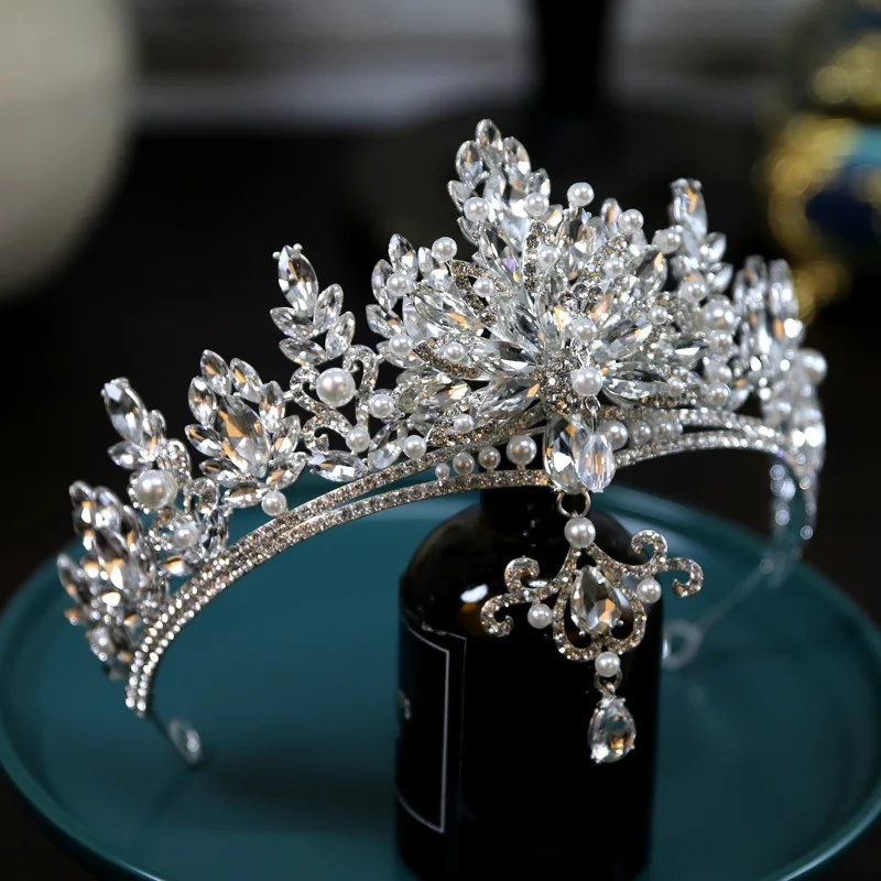 

Baroque Bride Crown Headdress Luxury Peacock Birthday Party Retro Wedding Jewelry for Women Hair Pins Classic Fashion Hairwear