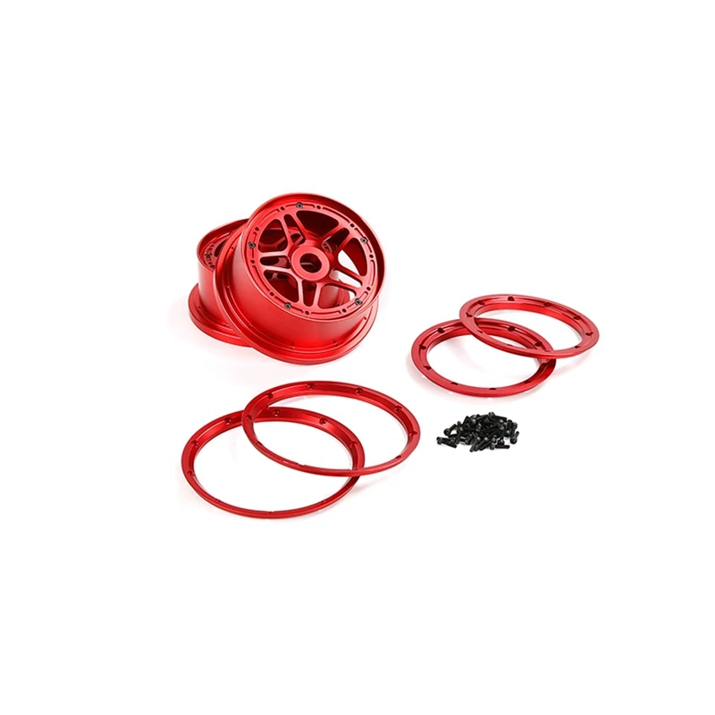 

CNC Metal Five Star Wheel Hub With Beadlock Wheel Rim Kit For 1/5 Losi 5Ive T ROFUN ROVAN LT Kingmotorx2 Rc Parts