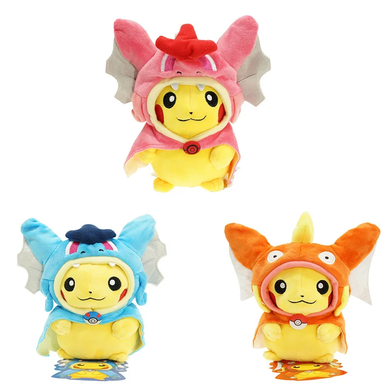 

Original Pokemon Cosplay Pikachu Custome Plush 28cm PP Cotton Stuffed Animal Toy Deroration Dolls Kids Gift