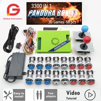 video for 2 player original pandora box ex 3300 kit copy sanwa joystickchrome led push button diy arcade machine home cabinet