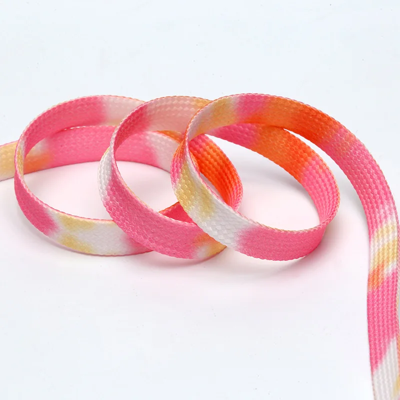 

100 120 150cm Tie Dye Shoelaces Cartoon Printing Fashion Women Men Shoes Laces High-top Canvas Sneakers Shoelace Flats Shoelaces