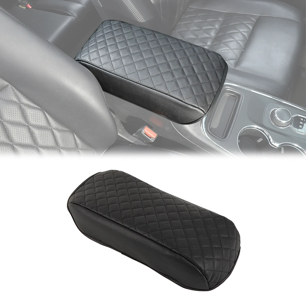 

for Jeep Grand Cherokee 2011-2020 Car Armrest Box Cover Cushion Scratch Resistant Faux Leather Center Console Auto Accessories
