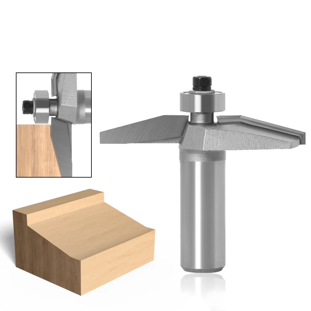 

1pc 1/2 Inch Shank 15 Degree Knife with Bearing Trimming Router Bit Woodworking Milling Cutter