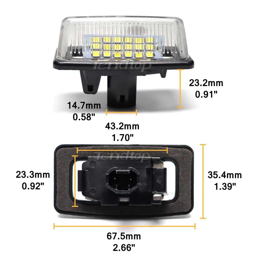 Фото Подсветка номерного знака для Toyota Alphard Wish Noah/Voxy Estima Caldina Corolla Crown Majesta Starlet Sprinter Celica Raum №2