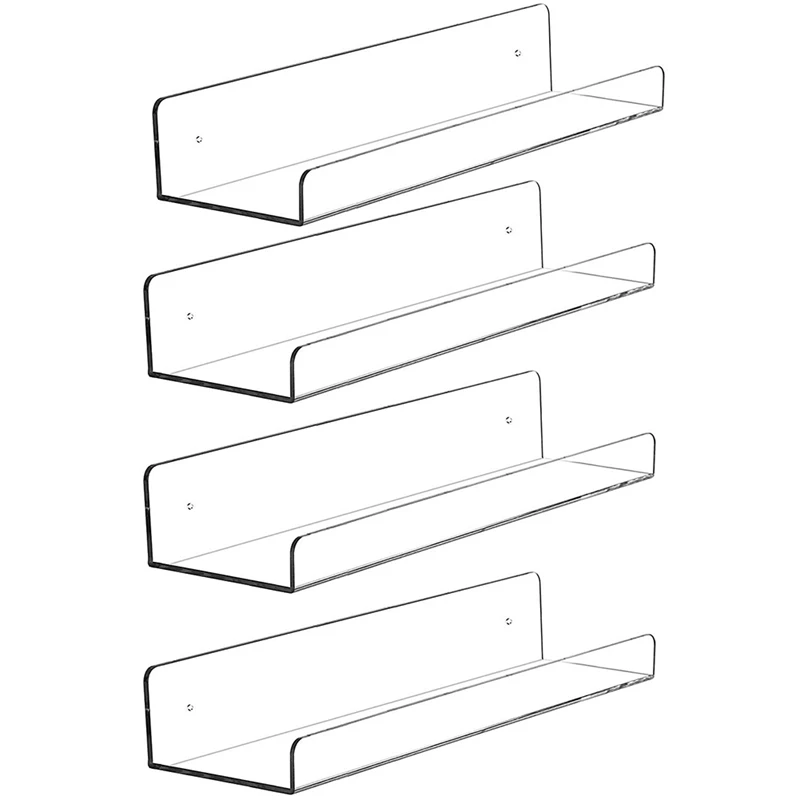 

Clear Acrylic Shelves Acrylic Display Wall Shelves For Wall Storage, Floating Shelves Wall Mounted, Kids Bookshelf
