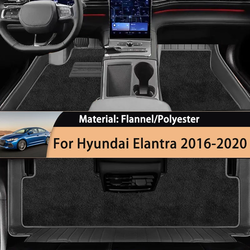 

Фланелевые автомобильные коврики, коврики, подкладки для ног, противоскользящие накидки, накладки на ножки для Hyundai Elantra Avante AD 2016 ~ 2020, аксесс...