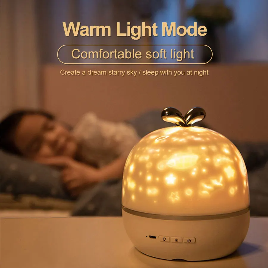 Projector Night Lamp Starry Sky Night Light Projector Bedroom Decor Bluetooth Music Children Night Light Kids New Year Gift