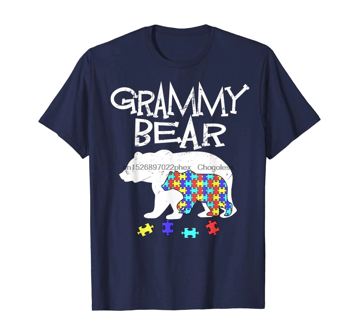 

C1 Grammy Bear Autism Awareness T-Shirt Autism Mama Mom Mommy T