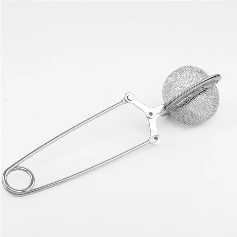 

Stainless Steel Tea Strainer Mesh Ball Locking Tea Filter Tea Leaves Filter Squeeze Locking Spoon Ball Spice Strainer