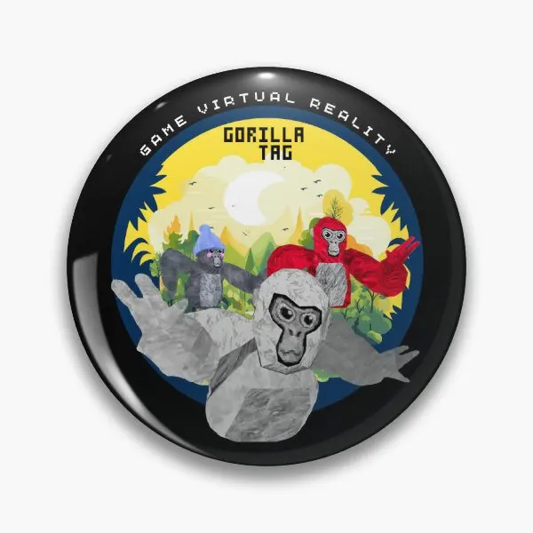 Забавная надпись Let Is Go Bro Gorilla Tag Virtual R мягкая Металлическая Булавка для