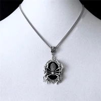 gothic spider necklace spider jewelry tarantula necklace spider pendant gothic embossed necklace