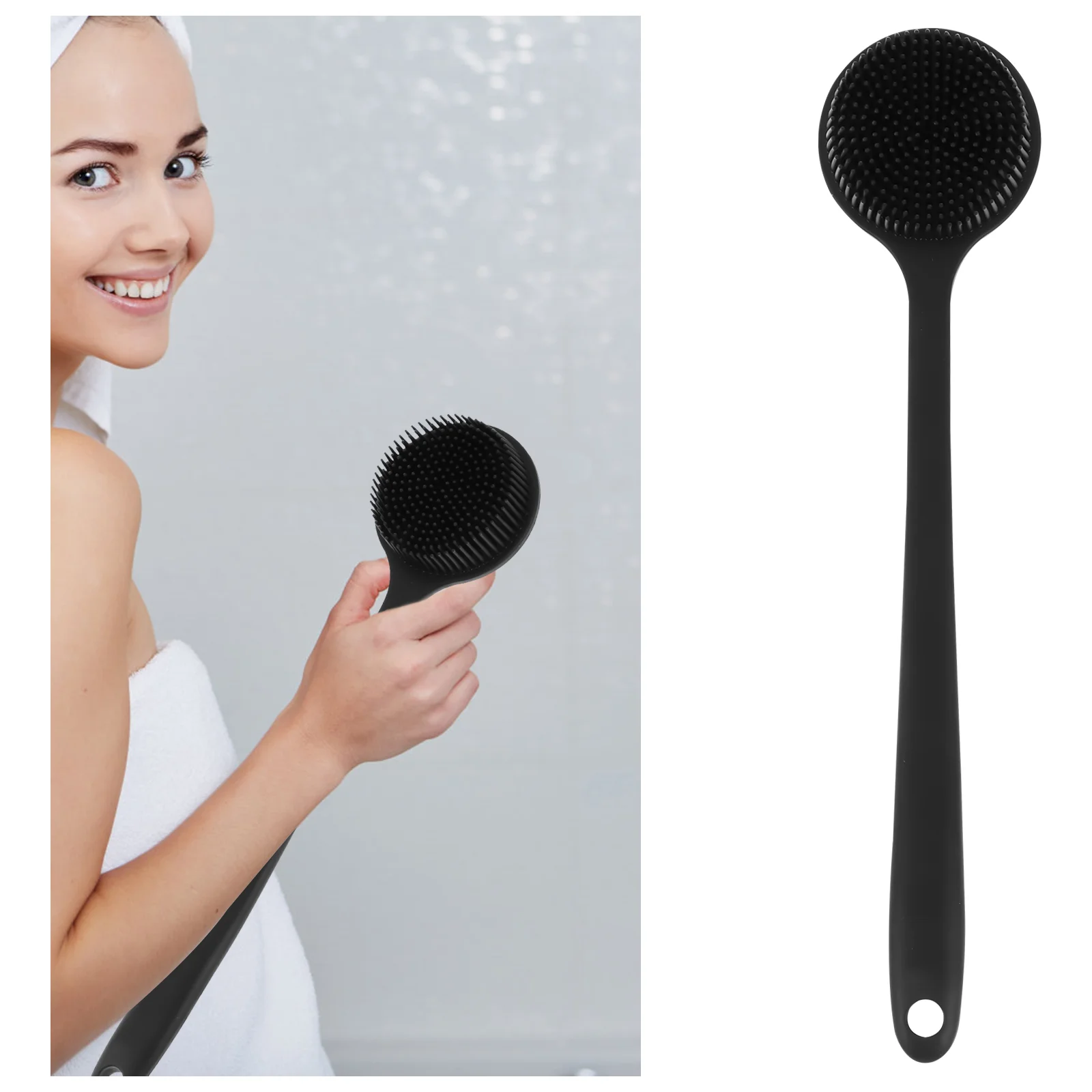 

Brush Scrubber Body Siliconeshowerbath Handleexfoliatingbrushes Bathing Cleaning Exfoliator Washer Handled Showering Wet