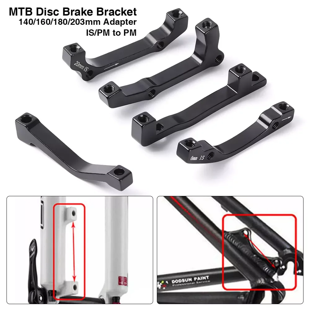 

Bike Disc Brake Adaptor Rotor Front Rear180/203/140/160mm PM/IS Converter A To B Aluminium Alloy Post Mount Accessories