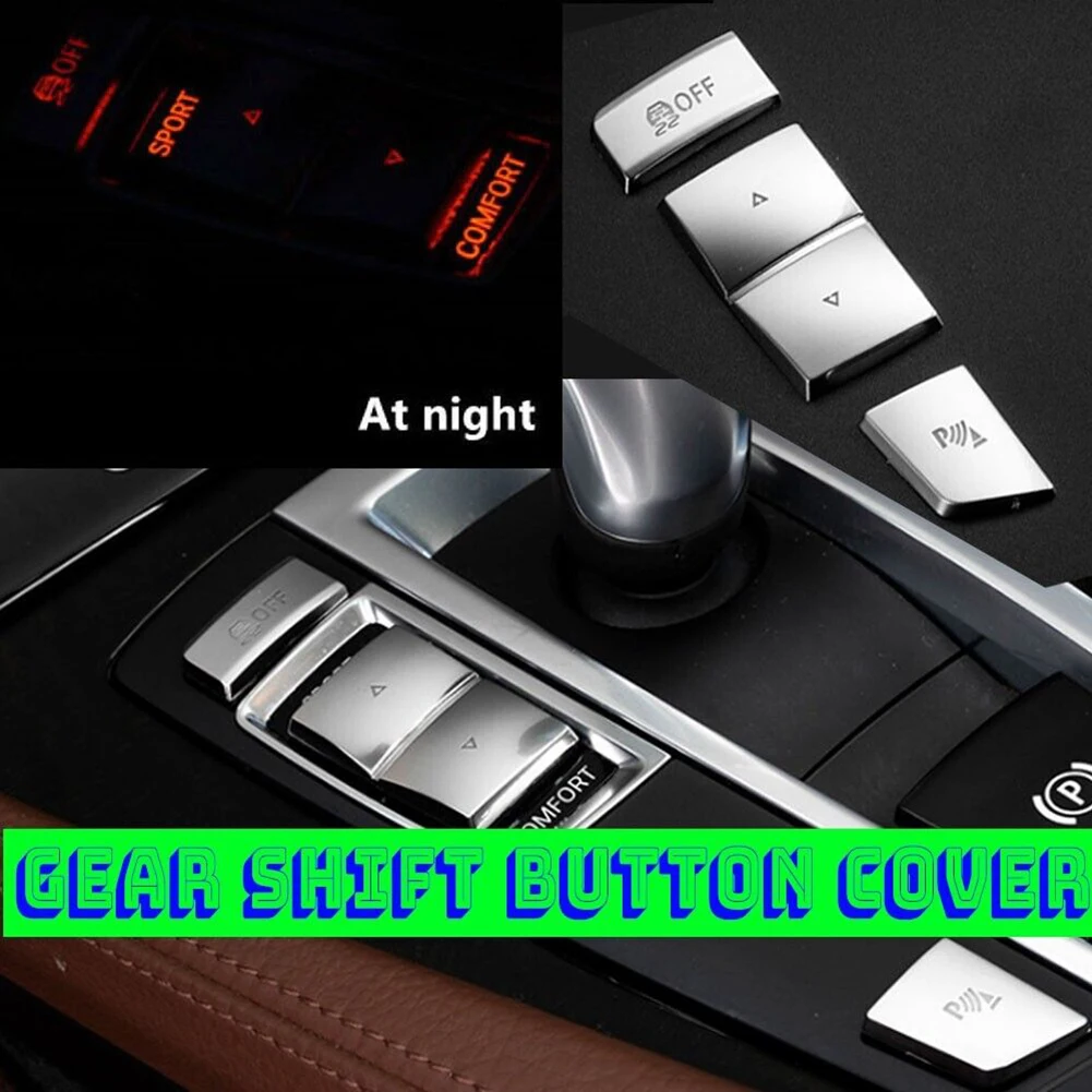 

5pcs Car Handbrake Gear Shift Panel Side Switch P Button Cover For BMW 5 6 Series F10 GT F07 F06 F12 F13 F01 F02 X3 F25 X4 F26