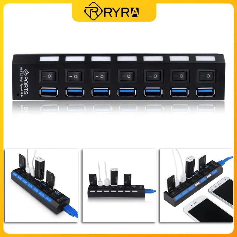 

Разветвитель RYRA с 4/7 USB-портами и адаптером питания