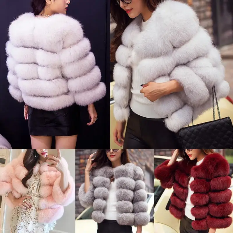 Fashion Mink Coats Women 2022 Winter Faux Fur Thick Warm Outerwear Jacket Solid Overcoat Plus Size 3XL Coat Women Winter Jacket images - 6