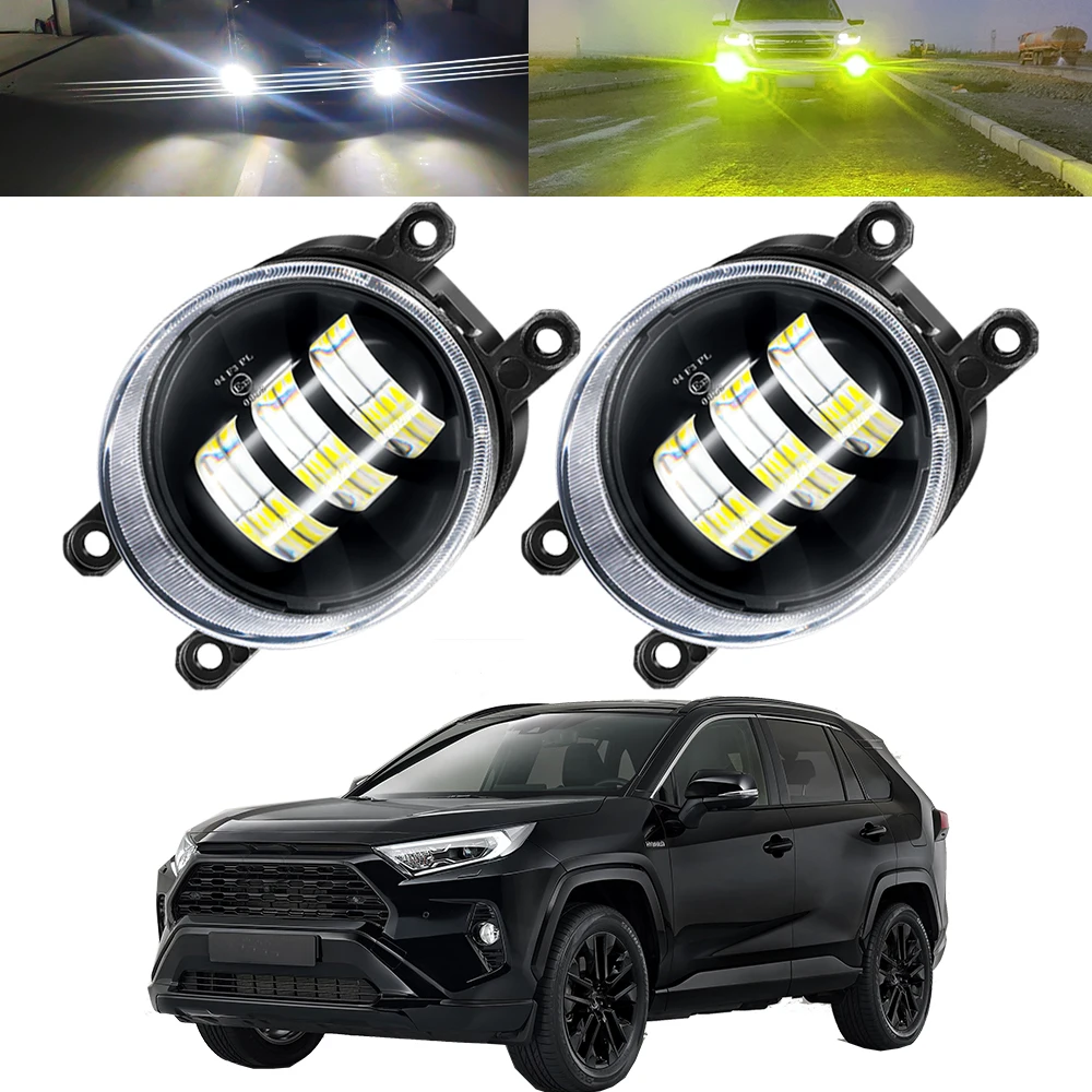 

2 светодиодные противотуманные светильник в сборе для Toyota Ractis MPV 2007 2008 30 Вт 2009 лм, автомобильный передний бампер, ДХО, противотуманные дневны...