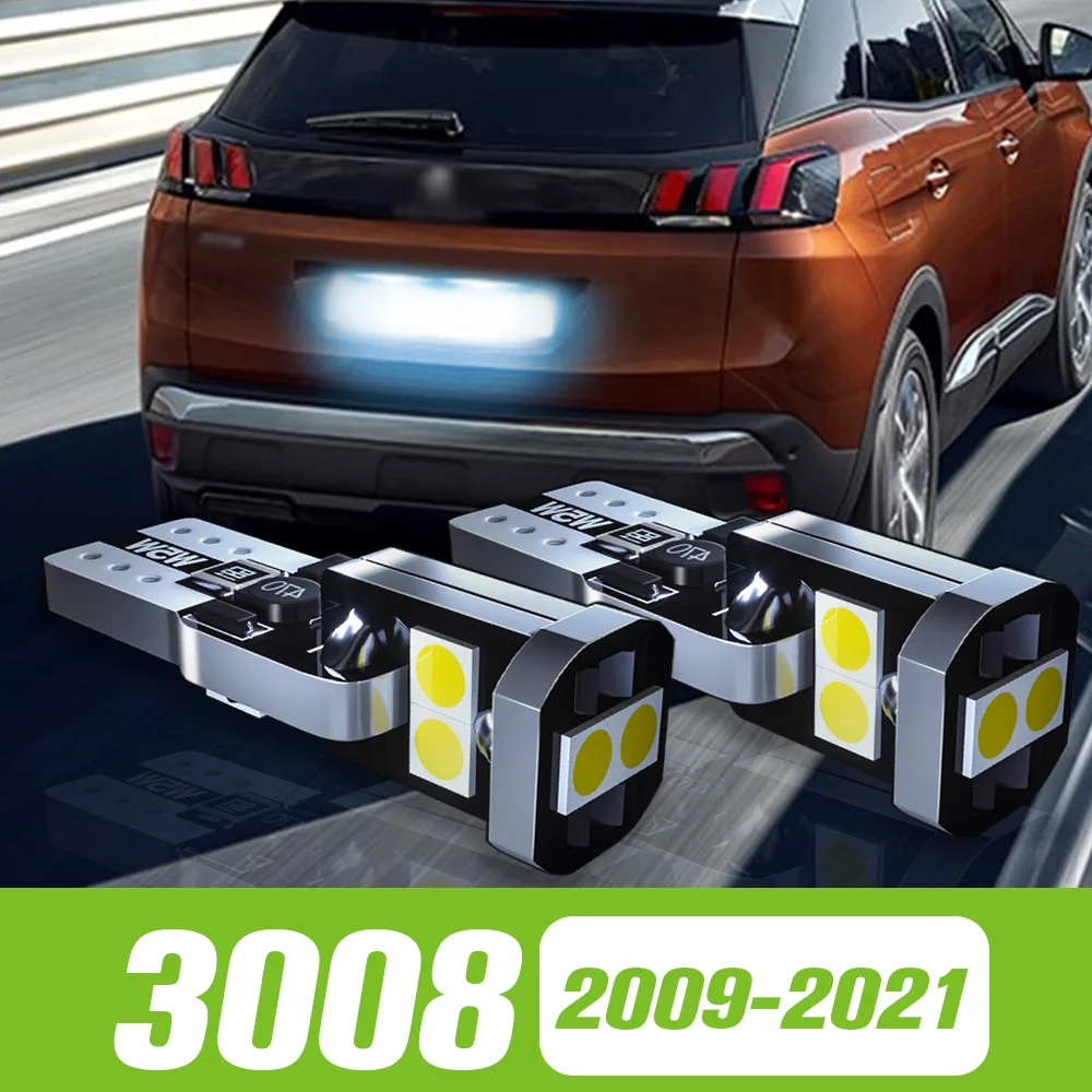 

2pcs For Peugeot 3008 2009-2021 LED License Plate Light 2010 2011 2012 2013 2014 2015 2016 2017 2018 2019 2020 Accessories