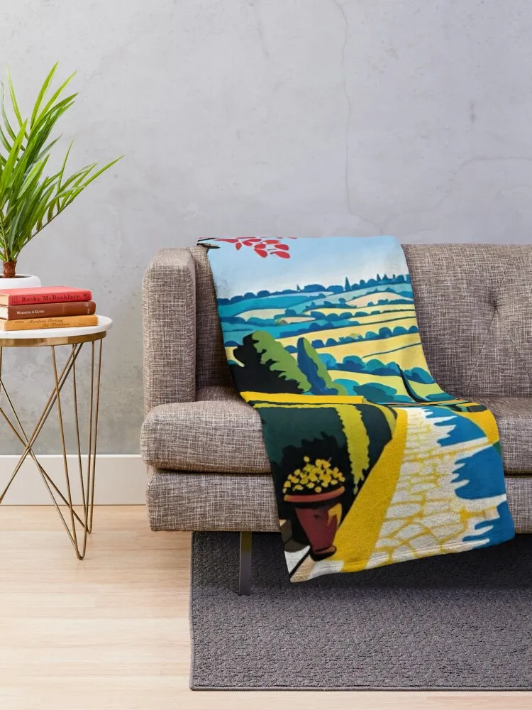 Прованс Пейзаж Художественный принт Очаровательная французская сельская