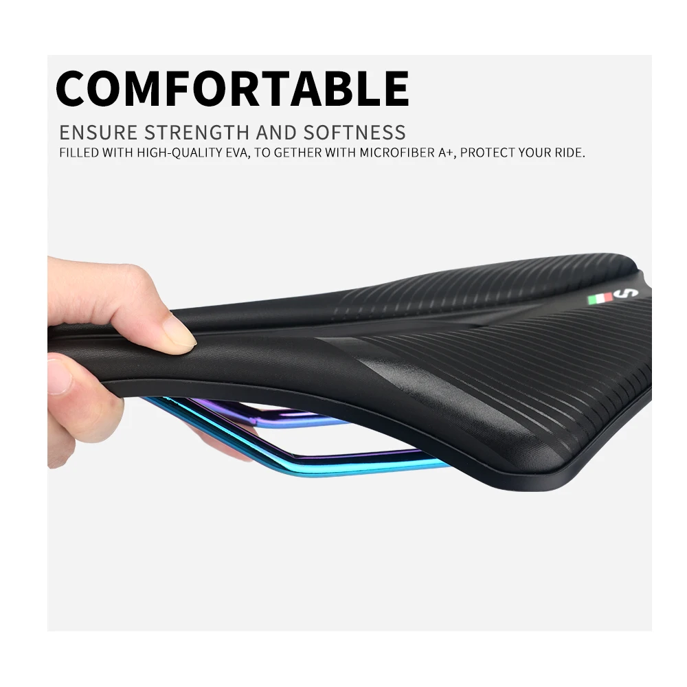 TOSEEK Racing Bicycle Saddle Training Grade Man Road Tt TimeTrial Triathlon Bike lightweight Cushion Seat