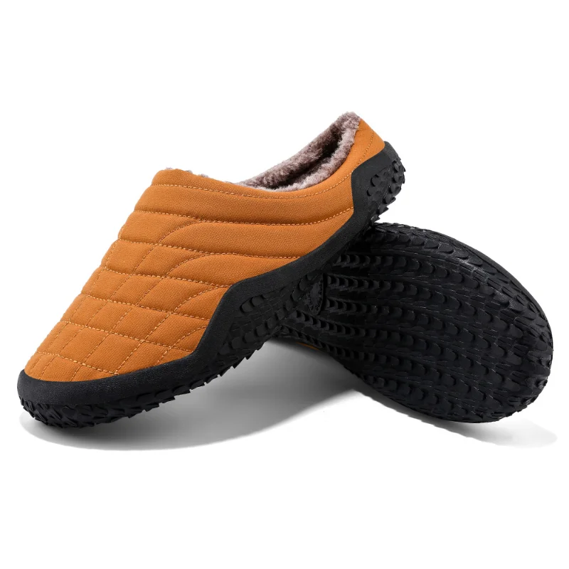 

New Trend Winter Casual Shoes Male with Fur Men Half Slippers Top Quality Mens Casual Flats Shoe Fashion Walking Shoes Men
