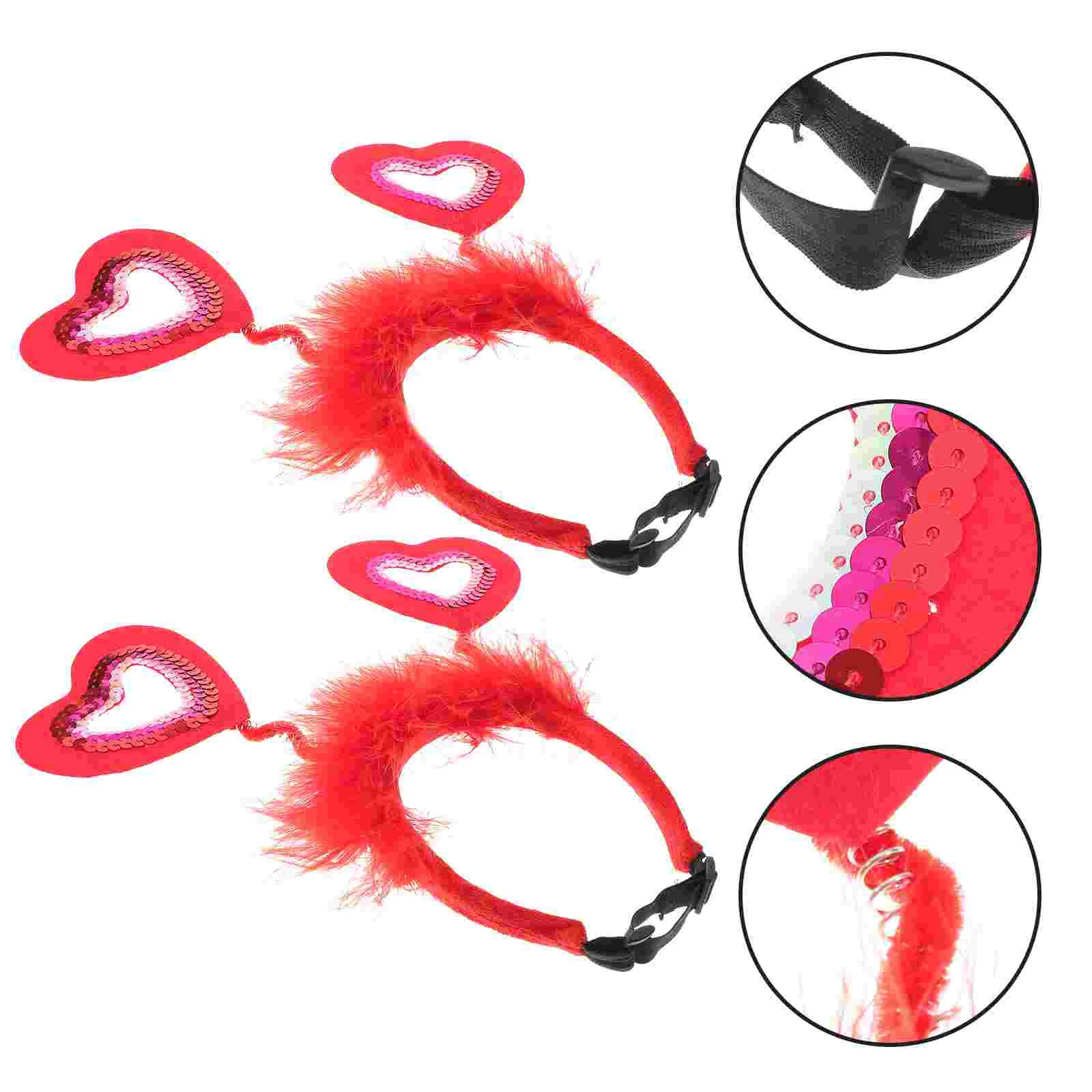 

Dog Headband Pet Heart Day Costume Hair Valentines Hairband Party Valentine Hoop Love Puppy Wedding Head Band S Bull Accessories