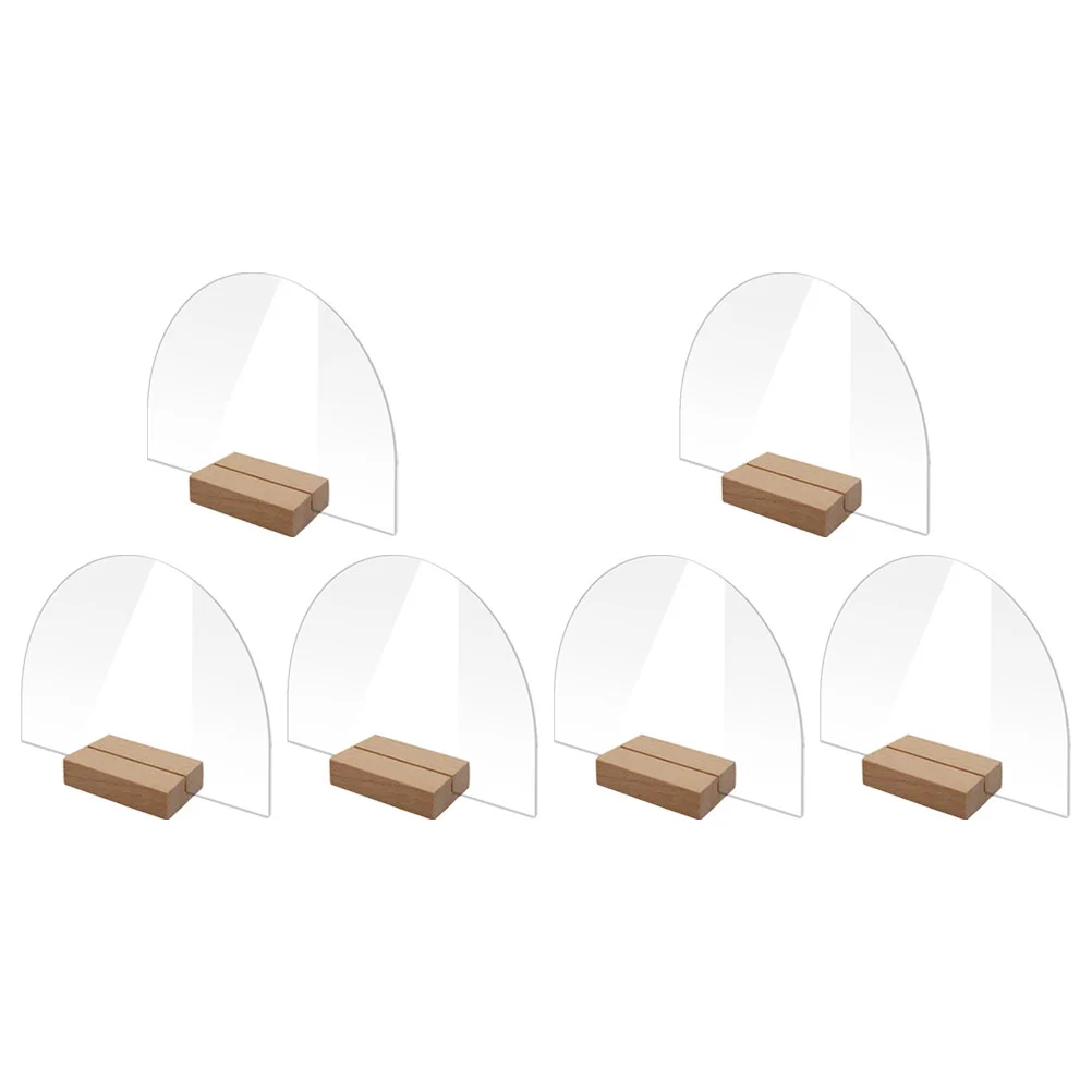 

6 Sets Table Number Plate Guest Book Signs For Weddings Blank Acrylic Reusable Venue Wedding Wood Name Setting Banquet Seat