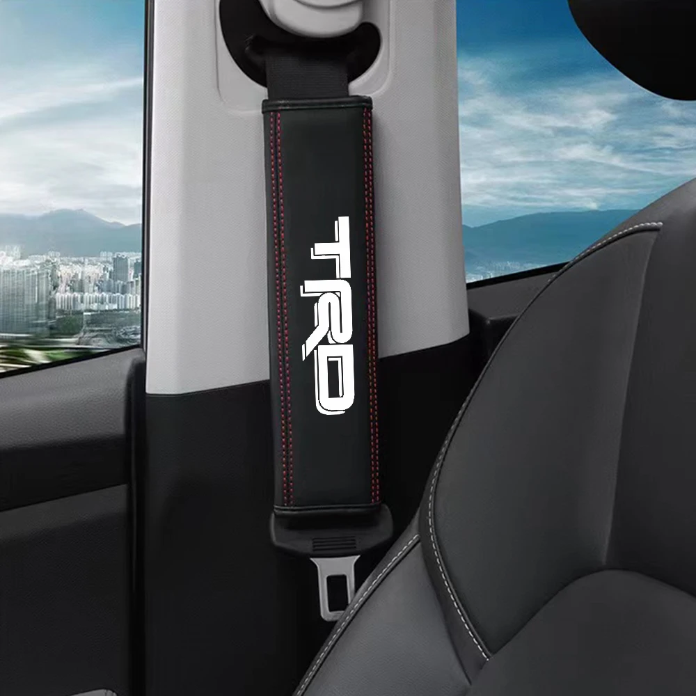 

for Toyota TRD Shoulder Protector Strap Pad Accessories High Quality Leather Car modification TRD Seat Belt Shoulder Pad 1PCS