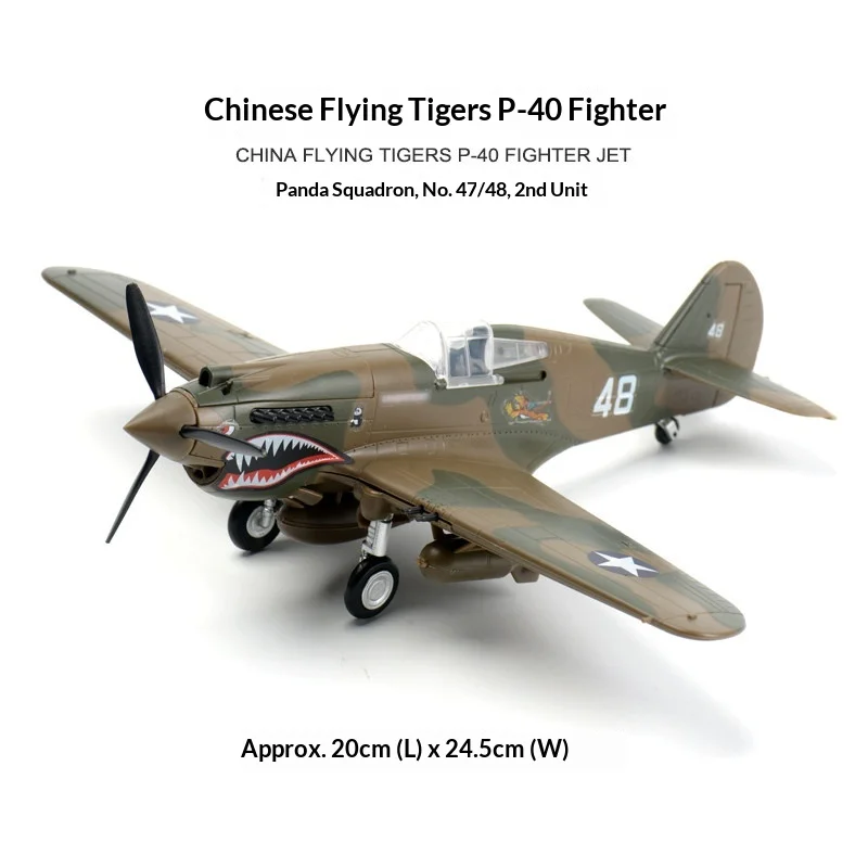 Фото Модель самолета Xixili P40 Fighter WWII Flying Tigers Burma Banshee в масштабе 1:48, без клея, предварительно окрашенная, из АБС-пластика, военная модель, набор для сборки из 53 деталей №3