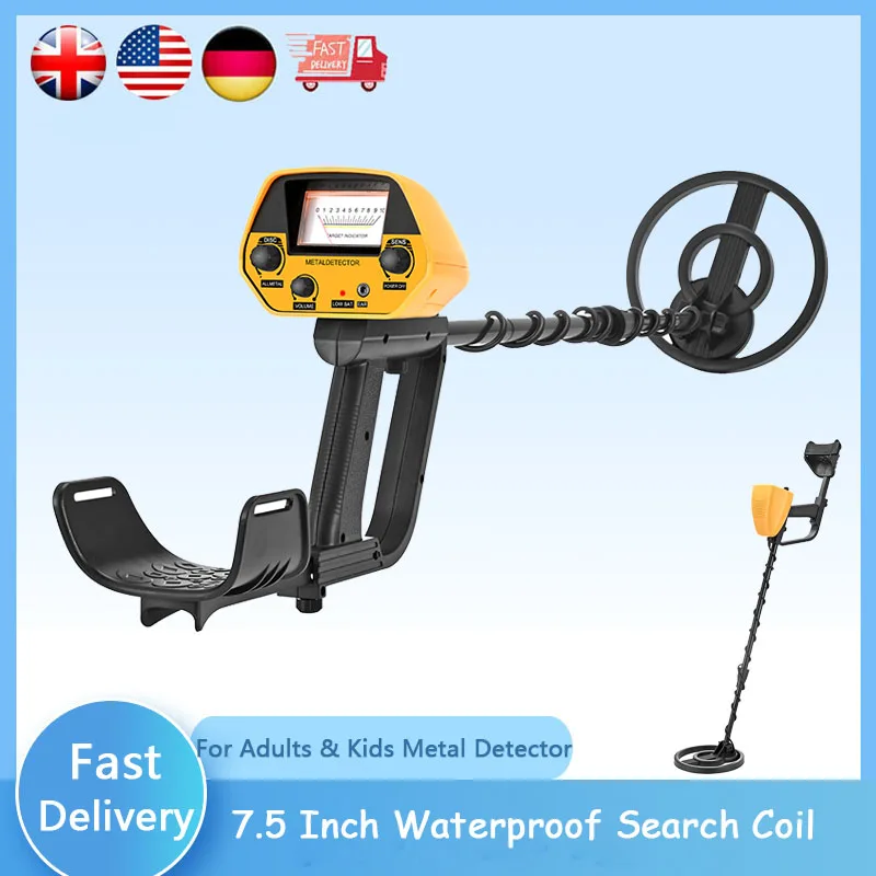 High Accuracy Metal Detectors With LCD Display,Discrimination,All Metal & Pinpoint Mode Search Coil For Adults & Kids Waterproof enlarge