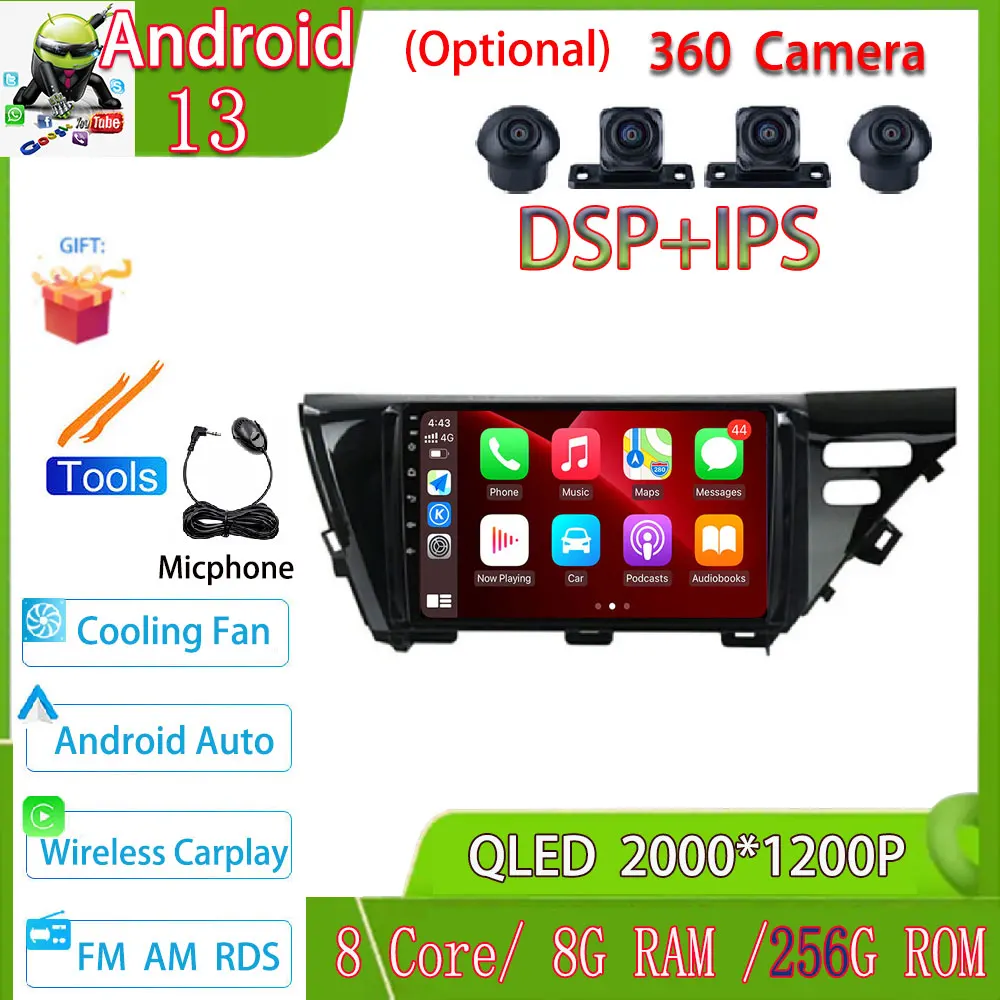 

Android 13 IPS RDS 10'' For Toyota Camry 8 XV 70 2017 - 2020 Car Radio Multimedia Video Player GPS Navigation BT WIFI DSP
