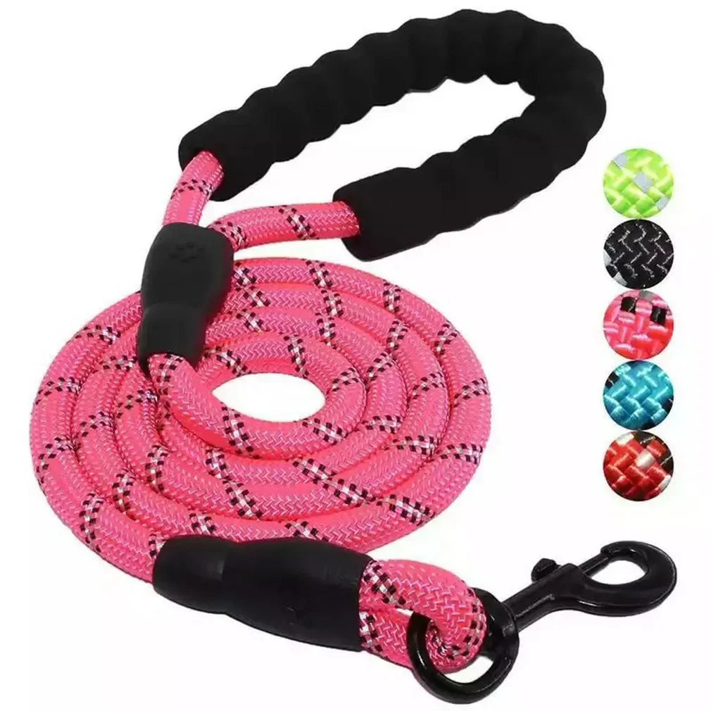 

2022JMT 1.5M Long Pet Leash Reflective Strong Dog Leash With Comfortable Padded Handle Training Nylon Rope Leashes Leash Pet Sup