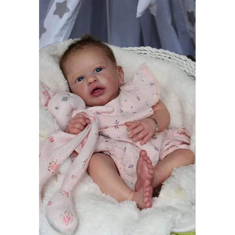 

Lifelike Silicone Vinyl Doll Baby Reborn 20 Inch 50 CM Realistic Smiling Babies Dolls With Lovely Clothes Kids Playmate