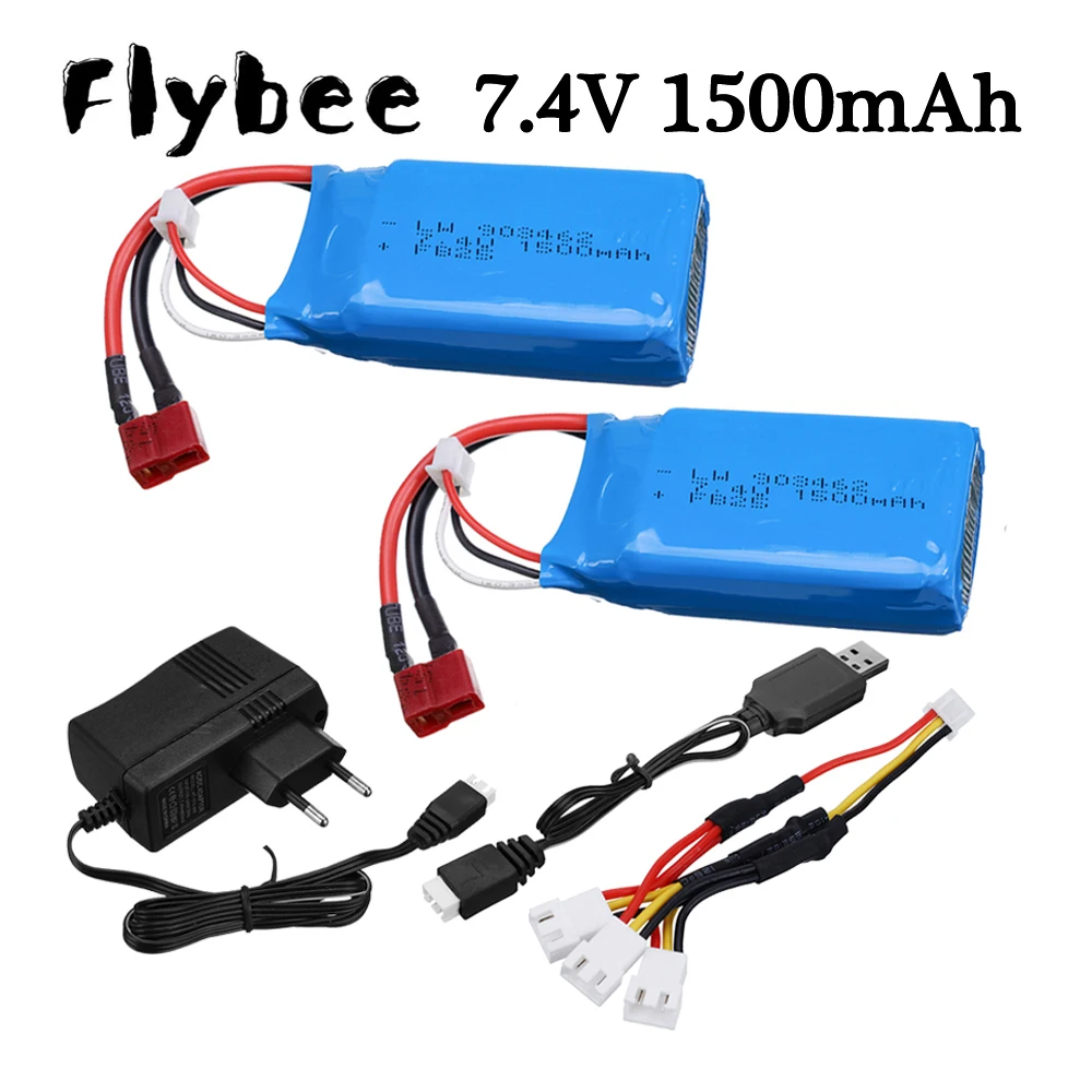 Обновленная литий-полимерная батарея 7 4 В 1500 мАч для радиоуправляемых моделей Wtoys