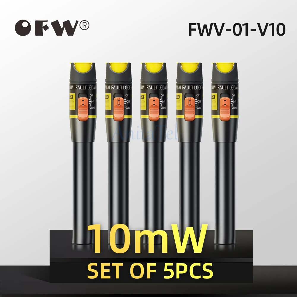4 шт. 10 МВт/10 км визуальный локатор неисправностей тестер оптоволоконного кабеля