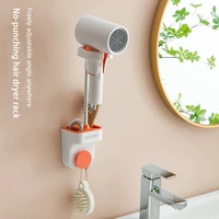 hands free hair dryer stand without screws bath accessories bathroom storage wall shelf white organizers wall shelf