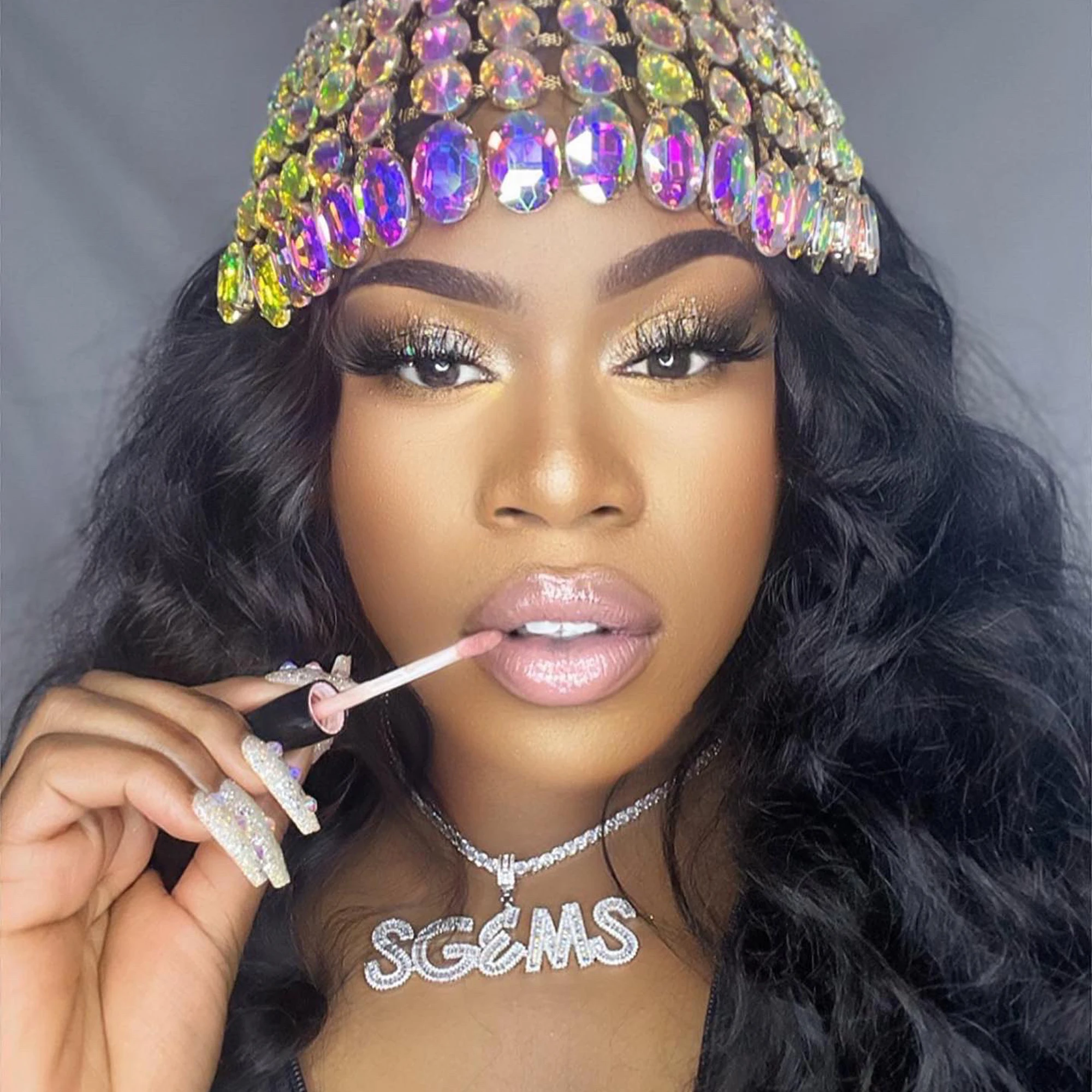 Bling IcyBaguette Cubic Zircon Diamond Letters Chain Customized Name Necklace Personalised Necklace Sparkling Prom Party Jewelry